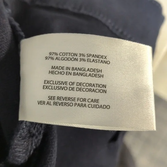 GAP Classic Navy Blue Casual Pants, Stretch Skinny, Size 16 NWT - Picture 9 of 9